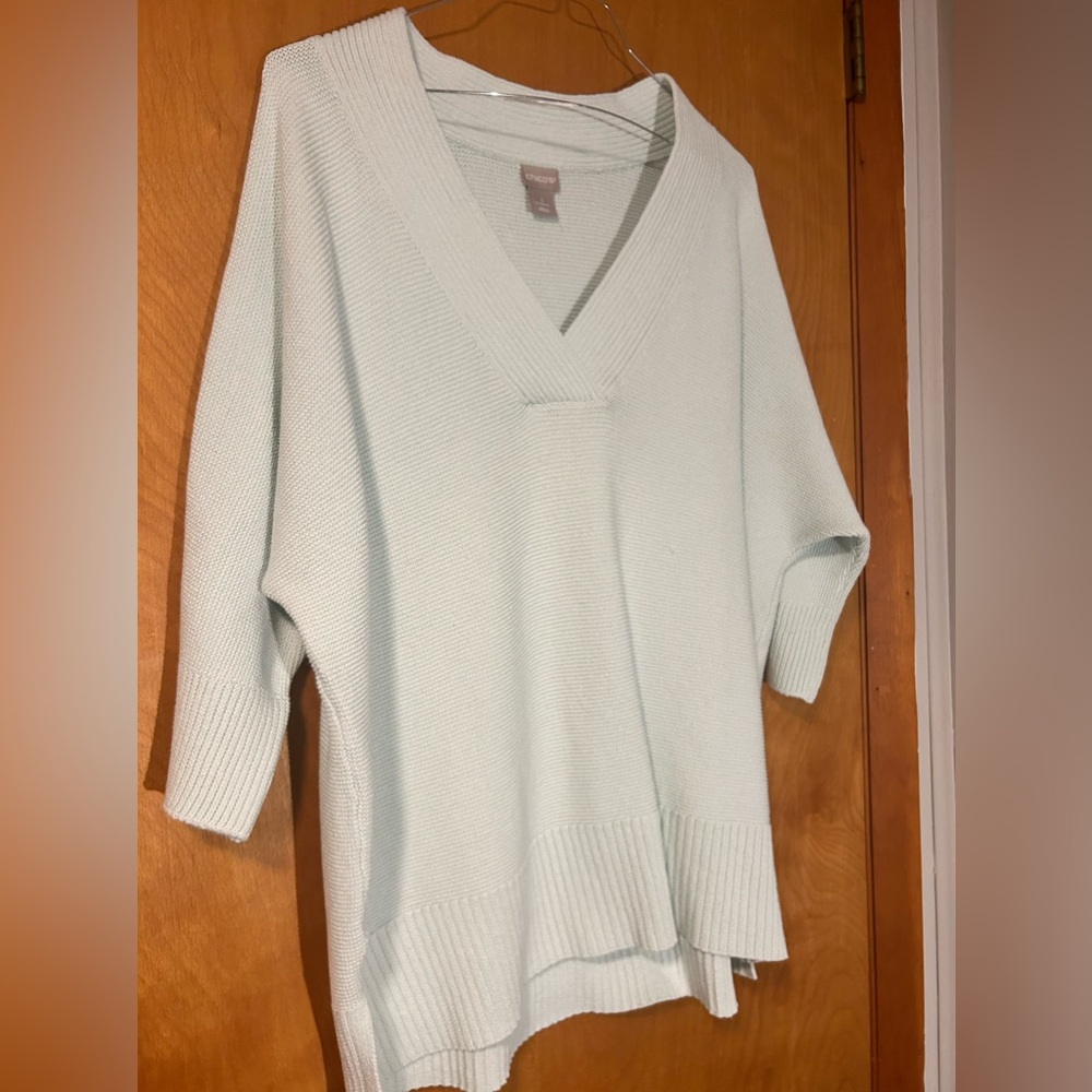 COPY - Chico’s V-neck light blue sweater